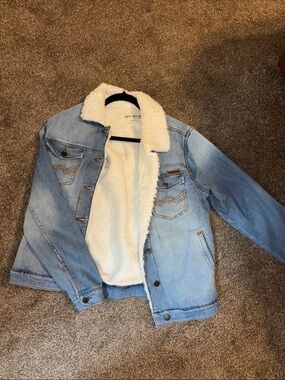 Idyllwind Light Blue Denim Sherpa-Lined Jean Jacket